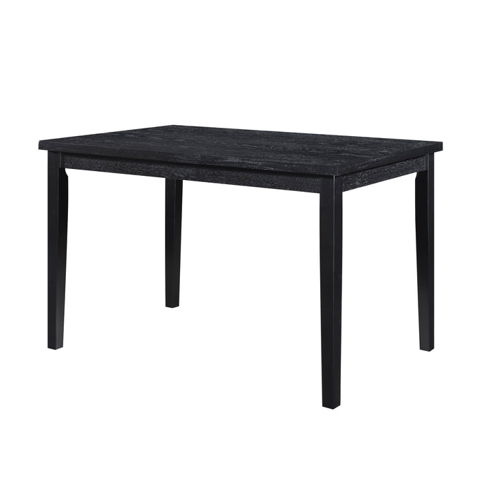 Black Finish Dining Table Casual Style Dining Room Wooden Furniture 1 Piece Modern Dinette