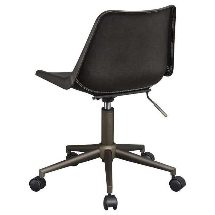 Carnell - Adjustable Height Office Chair With Casters - Brown And Rustic Taupe Unique Piece Furniture