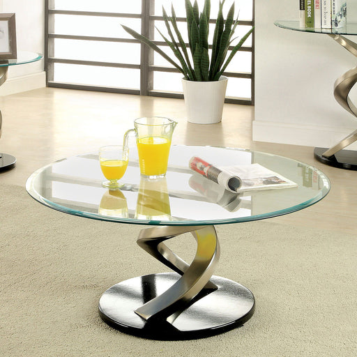 Nova - Coffee Table - Satin Plated / Black Unique Piece Furniture