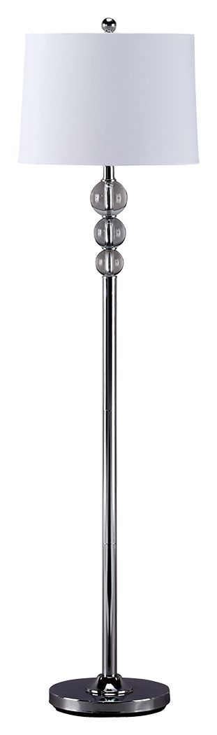 Joaquin - Clear / Chrome Finish - Crystal Floor Lamp Unique Piece Furniture