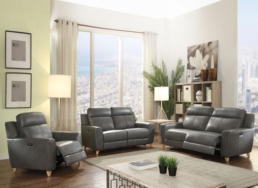 Cayden - Sofa - Gray Leather-Aire Match Unique Piece Furniture