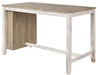 Skempton - White - Rectangular Counter Table With Storage Unique Piece Furniture