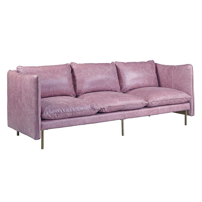Metis - Sofa - Wisteria - Grain Leather Unique Piece Furniture