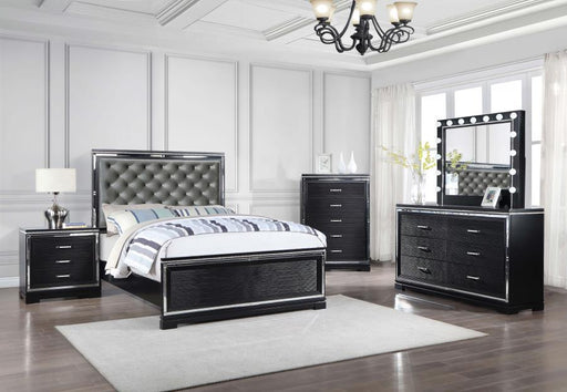 Cappola - Rectangular 6-Drawer Dresser - Silver And Black Unique Piece Furniture