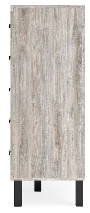 Vessalli - Five Drawer Wide Chest - Black / Gray