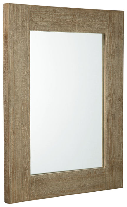 Waltleigh - Distressed Brown - Accent Mirror Unique Piece Furniture