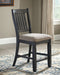 Tyler - Black / Grayish Brown - Upholstered Barstool (Set of 2) Unique Piece Furniture