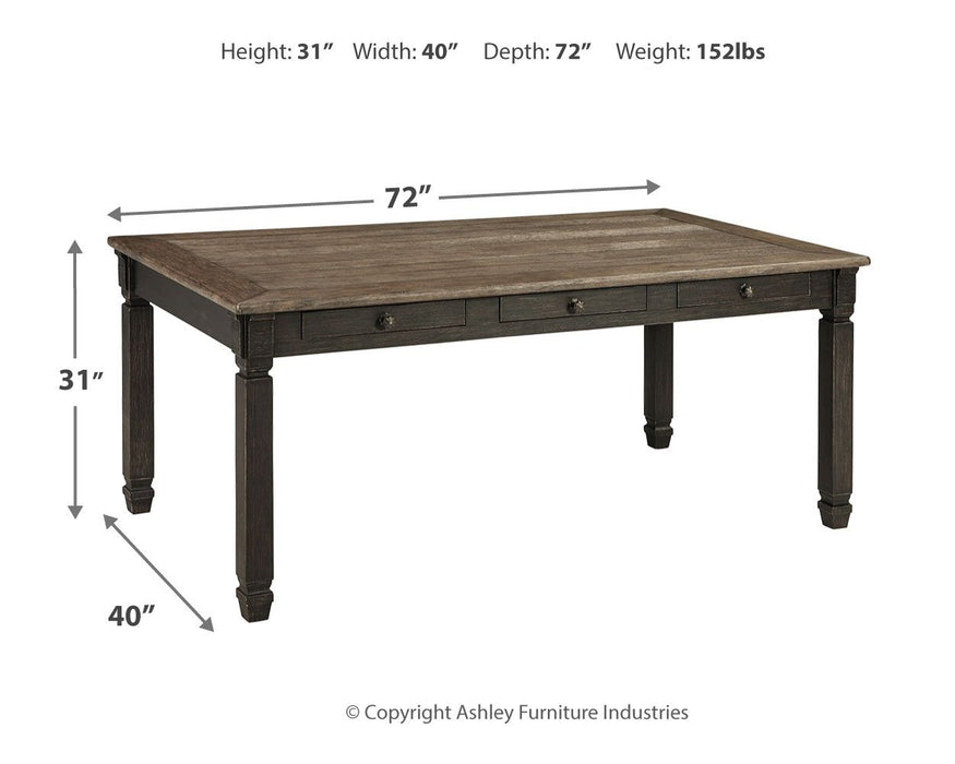 Tyler - Black / Gray - Rectangular Dining Room Table Unique Piece Furniture