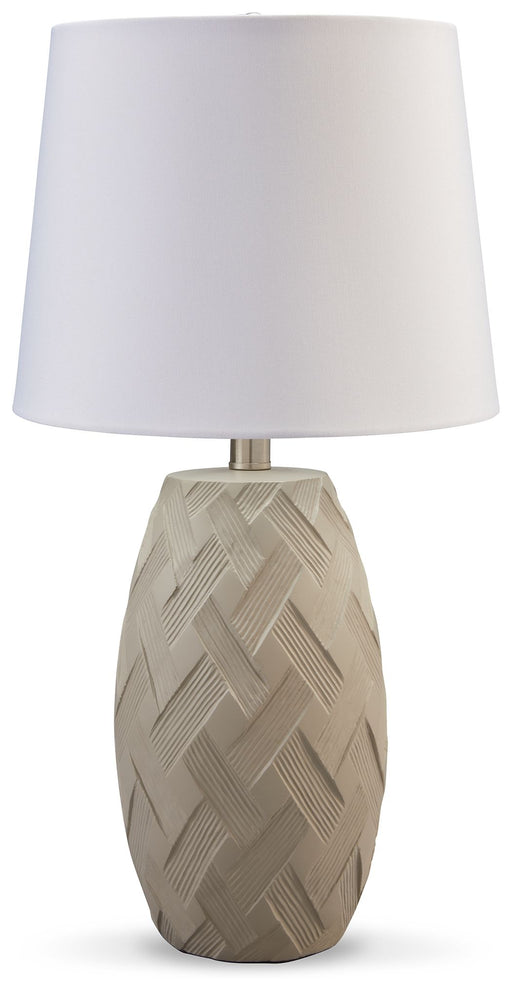 Tamner - Taupe - Poly Table Lamp (Set of 2) Unique Piece Furniture