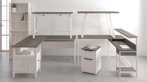 Dorrinson - White / Black / Gray - Home Office Desk - 2-drawer Unique Piece Furniture