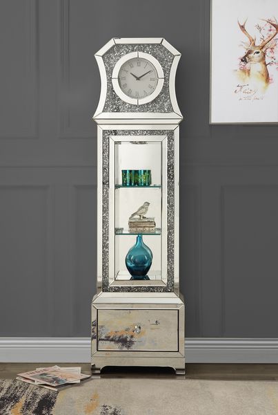 Noralie - Grandfather Clock - Mirrored Unique Piece Furniture