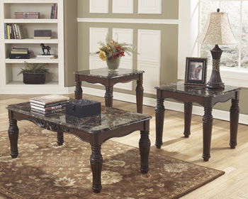 North - Dark Brown - Occasional Table Set (Set of 3) Unique Piece Furniture