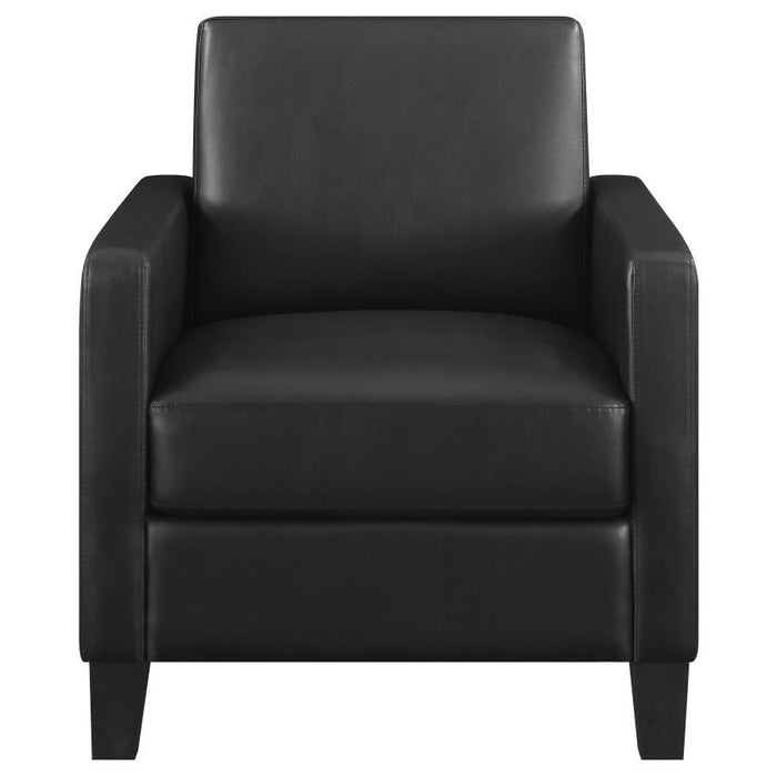Julio - Upholstered Accent Chair With Track Arms - Black Unique Piece Furniture