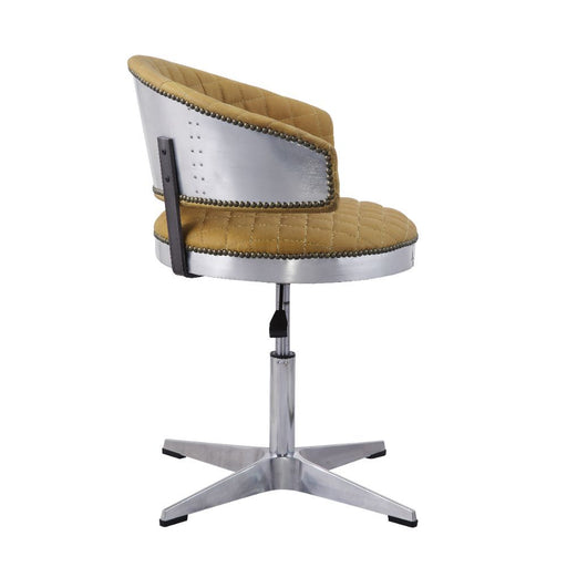 Brancaster - Chair - Turmeric Top Grain Leather & Chrome Unique Piece Furniture