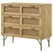 Zamora - 3-Drawer Accent Cabinet - Natural And Antique Brass Unique Piece Furniture