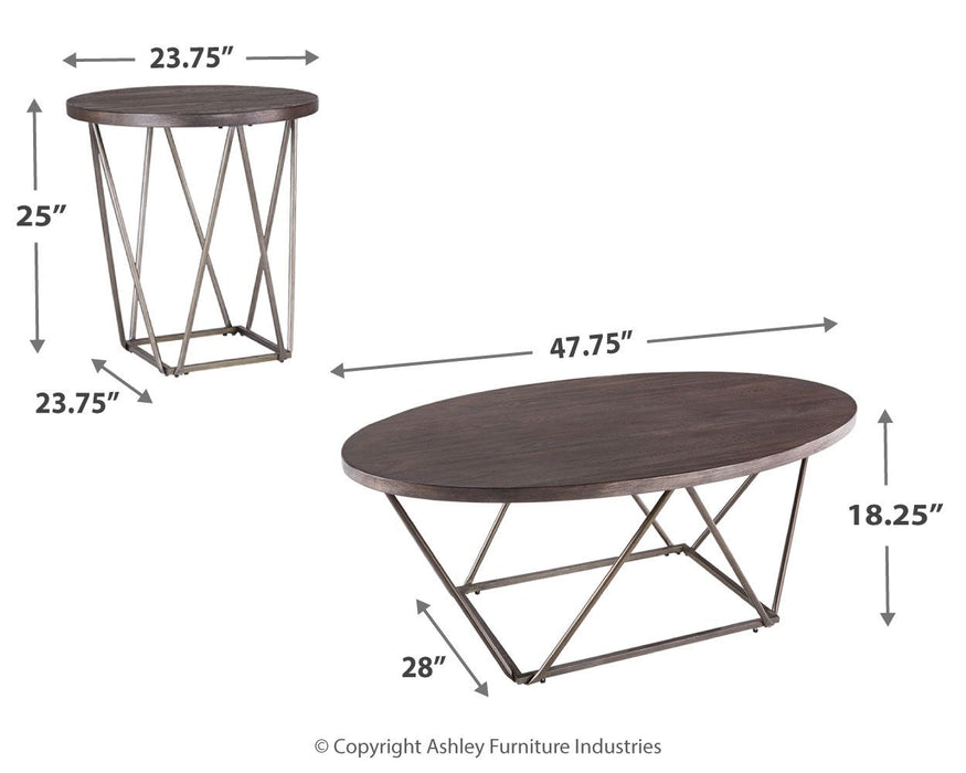Neimhurst - Dark Brown - Occasional Table Set (Set of 3) Unique Piece Furniture