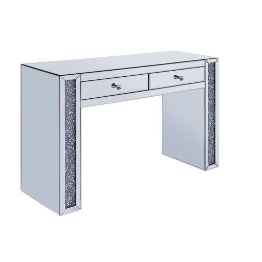 Noralie - Vanity Desk - Mirrored & Faux Diamonds Unique Piece Furniture