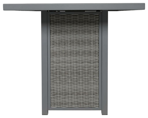 Palazzo - Gray - Rect Bar Table W/Fire Pit Unique Piece Furniture