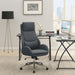 Cruz - Upholstered Office Chair With Padded Seat - Gray And Chrome Unique Piece Furniture