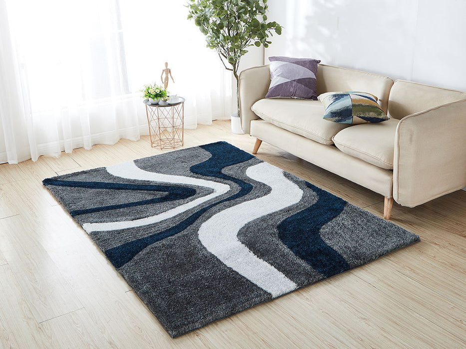 Aria Collection - Soft Pile Hand Tufted Shag Area Rug Gray