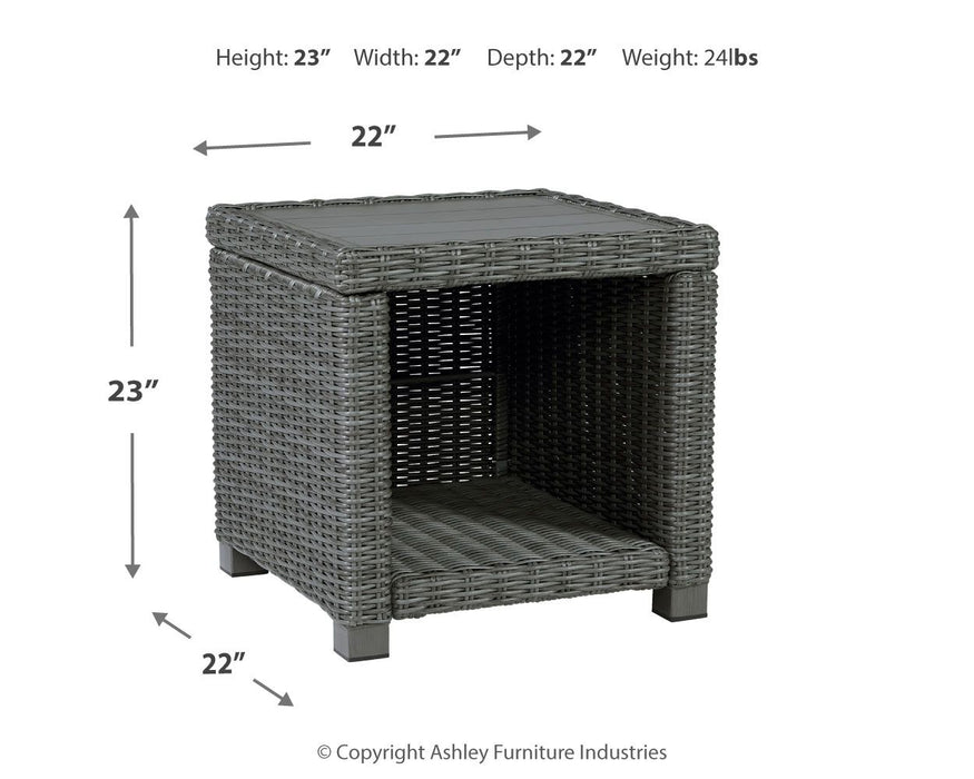 Elite Park - Gray - Square End Table Unique Piece Furniture