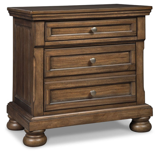 Flynnter - Medium Brown - Two Drawer Night Stand Unique Piece Furniture