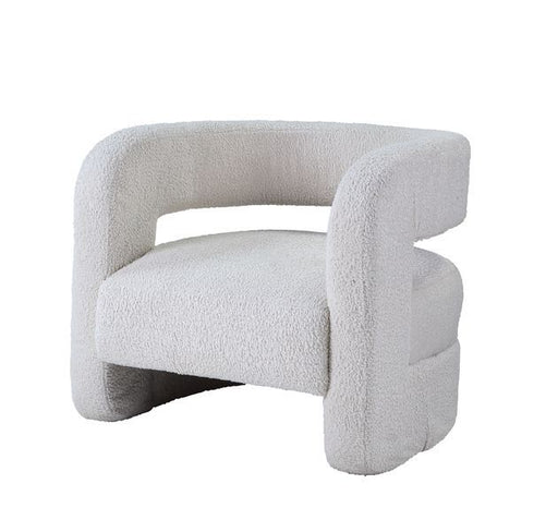 Yitua - Accent Chair - White Teddy Sherpa Unique Piece Furniture