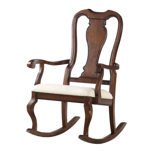 Sheim - Rocking Chair - Beige Fabric & Cherry Unique Piece Furniture