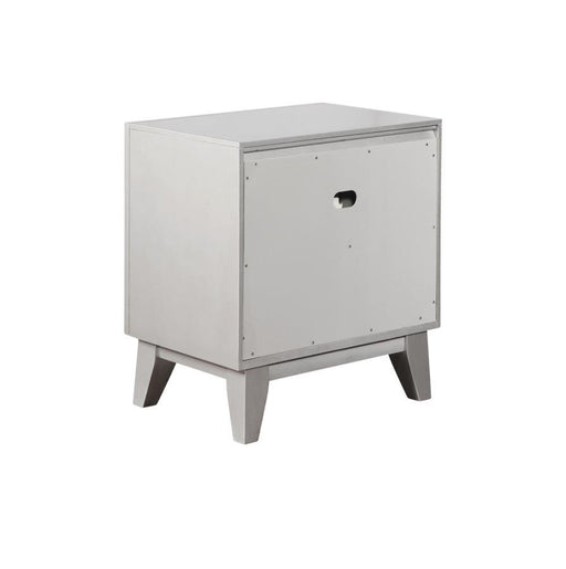 Leighton - 2-Drawer Nightstand - Metallic Mercury Unique Piece Furniture