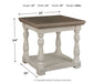 Havalance - Gray / White - Rectangular End Table Unique Piece Furniture