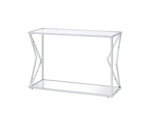 Virtue - Accent Table - Clear Glass & Chrome Finish Unique Piece Furniture