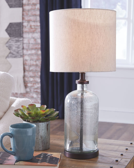 Bandile - Clear / Bronze Finish - Glass Table Lamp Unique Piece Furniture