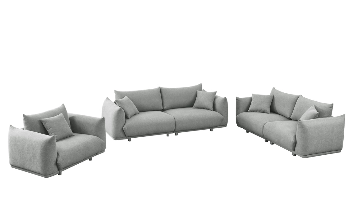 3 Seater + 2 Seater + 1 Seater Combination Sofa Modern Couch For Living Room Sofa, Solid Wood Frame And Stable Metal Legs, 5 Pillows, Sofa Furniture For Apartment