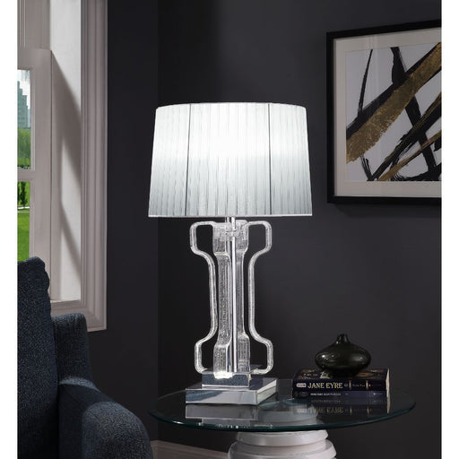 Melinda - Table Lamp - Clear Acrylic & Chrome Unique Piece Furniture