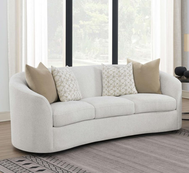 Rainn - Upholstered Tight Back Sofa Latte Unique Piece Furniture