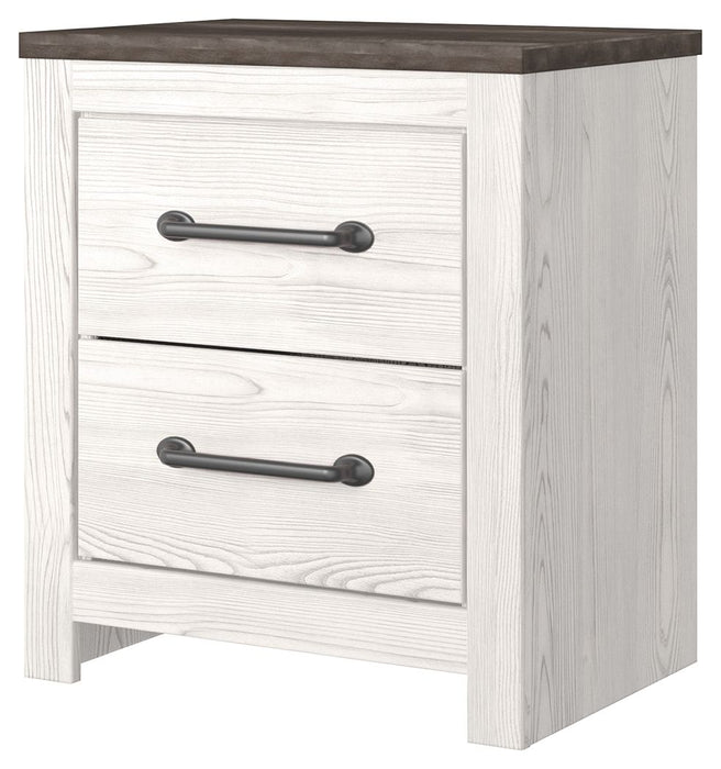 Gerridan - White / Gray - Two Drawer Night Stand Unique Piece Furniture