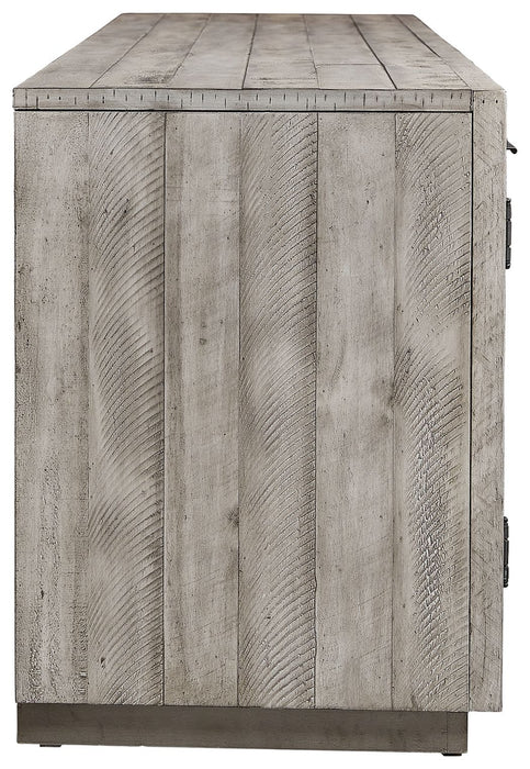 Naydell - Gray - Xl TV Stand W/Fireplace Option Unique Piece Furniture