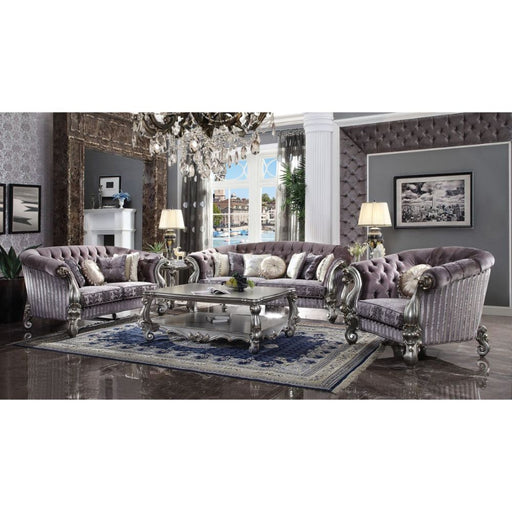 Versailles - Sofa - Velvet & Antique Platinum Unique Piece Furniture