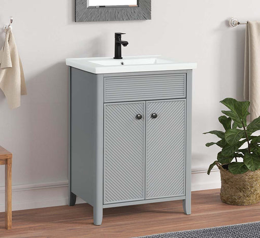 Eirlys - Sink Cabinet - Gray Finish Unique Piece Furniture