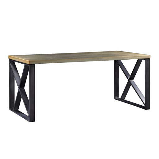 Jennavieve - Desk - Gold Aluminum Unique Piece Furniture