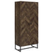 Carolyn - 2-Door Accent Cabinet - Rustic Oak And Gunmetal - Wood Unique Piece Furniture