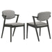 Stevie - Upholstered Demi Arm Dining Side Chairs (Set of 2) - Brown Gray And Black Unique Piece Furniture