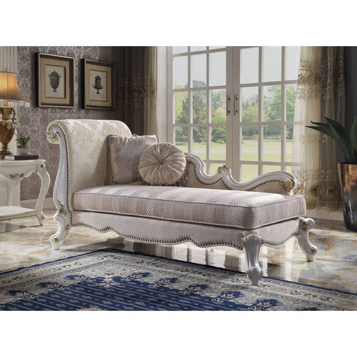 Picardy - Chaise - Antique Pearl & Fabric Unique Piece Furniture