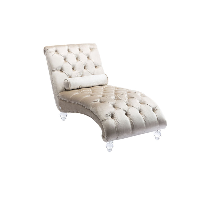 Coomore Leisure Concubine Sofa With Acrylic Feet - Beige