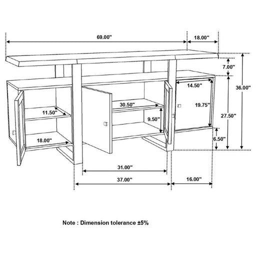Ditman - Server - Gray And Black Unique Piece Furniture