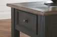 Tyler - Grayish Brown / Black - Rectangular End Table Unique Piece Furniture