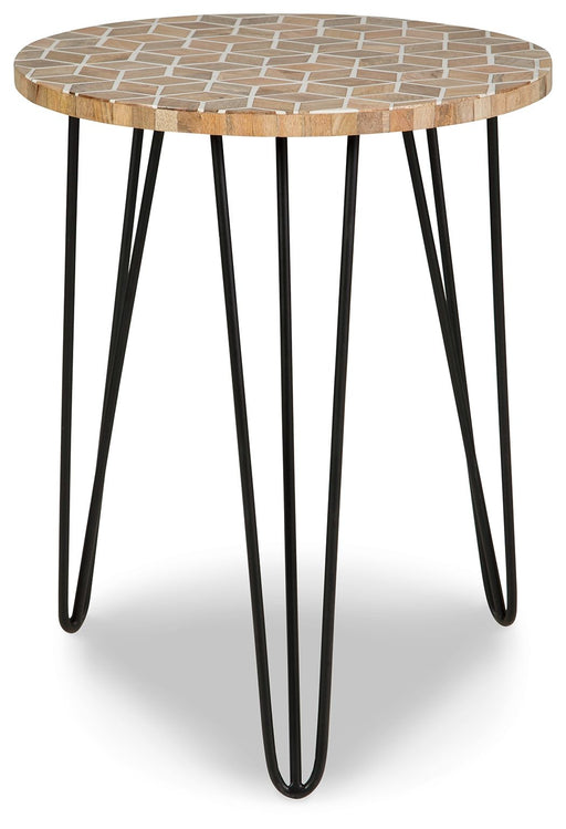 Drovelett - White / Light Brown - Accent Table Unique Piece Furniture