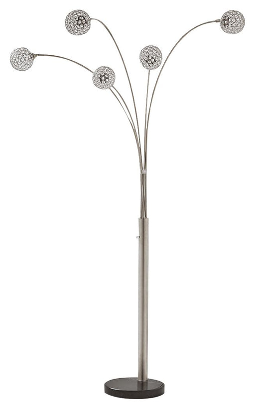 Winter - Silver Finish - Metal Arc Lamp Unique Piece Furniture