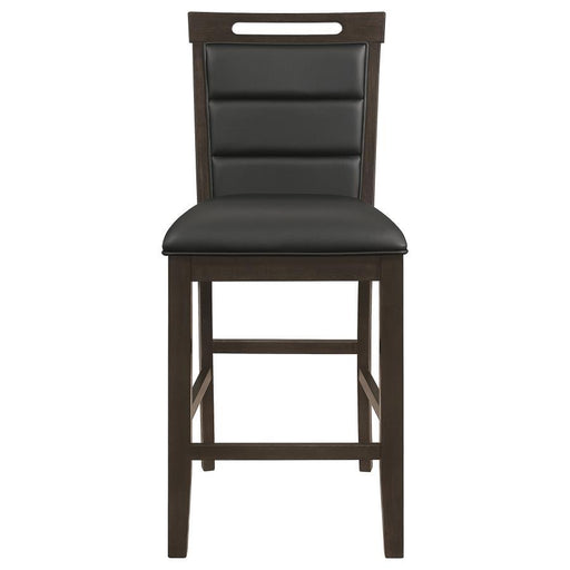 Prentiss - Upholstered Counter Height Chair (Set of 2) - Black And Cappuccino Unique Piece Furniture