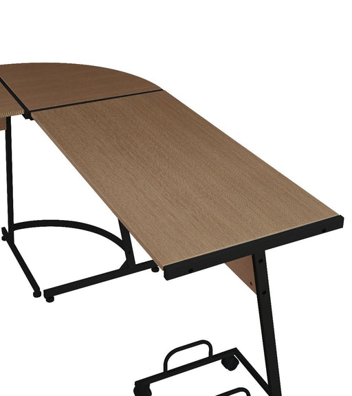 Acme - Dazenus - Computer Desk, Black Finish - Of00044 - Black & Oak Finish Unique Piece Furniture